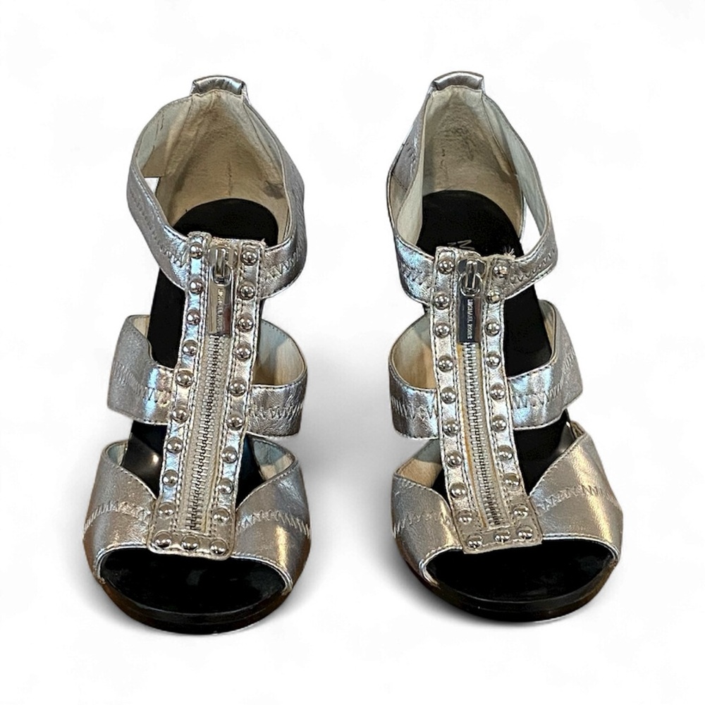 Michael Kors Berkeley Studded T-Strap Zipper Heels Women’s 8 Y2K - Picture 6 of 9